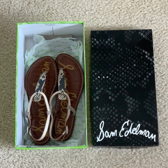 Sam Edelman Gigi Snake-Print Sandal - Picture 2 of 2